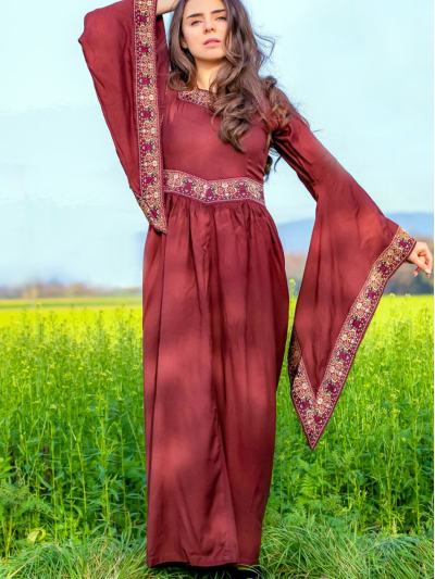 Trollfelsen Mittelalter Kleid Leo Carbone Viskosekleid rot04 Trollfelsen Mittelalter Kleid Leo Carbone Viskosekleid rot04